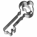 RBV Birkmann Birkmann Ausstechform Schlüssel, mit Innenprägung, Ausstecher, Plätzchenform, Keks, Plätzchen, Edelstahl, 8 cm, 198234