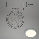 Di-Ka LED Aufbauleuchte Runa silber Ø 38cm