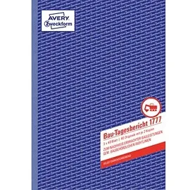 Avery Zweckform Bautagebuch Formular 1777-5 A4 Weiß