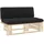 vidaXL Outdoor-Mittelsofa Paletten schwarz