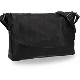 Gusti Umhängetasche Damen Leder Maisie Handtasche Schultertasche Ledertasche klein Schwarz