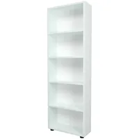 [en.casa] Bücherregal Vara 55 x 20 x 172 cm Weiß