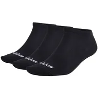 Adidas Thin Linear Low-Cut Socken 3 Paar Black / White 46-48