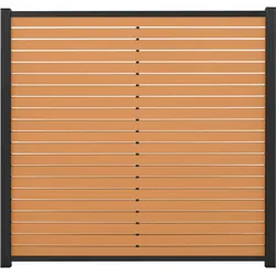 T&J HANÖ-Serie BPC Rhombus Steckzaun-Set 21 Lamellen 20 x 75/68 x 1793 mm Karamel