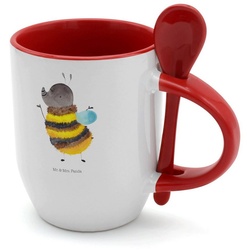 Mr. & Mrs. Panda Tasse Hummel flauschig – Weiß – Geschenk, Kaffeebecher, Biene, Tiermotive, Keramik weiß