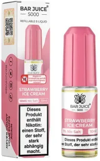Strawberry Ice Cream NicSalt Liquid by Bar Juice 5000 10ml / 10mg