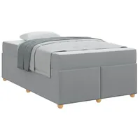 VidaXL Bettrahmen mit Matratze Hellgrau 120 x 190 cm