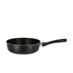 Bratpfanne Aluminium 24 cm , schwarz , Aluminium , Maße (cm): H: 7  Ø: 24