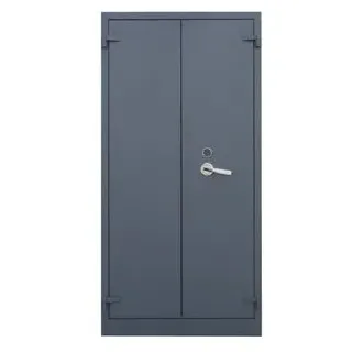 Lüllmann Aktenschrank 690248, aus Metall, feuerfest, abschließbar, 95 x 195 x 55 cm (B/H/T), anthrazit