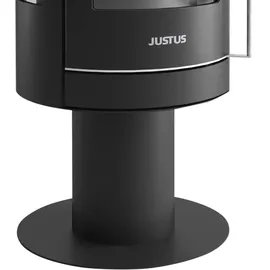 Justus Meva Stahl schwarz/Abdeckplatte Glas