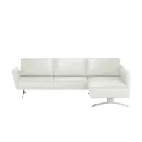 KOINOR Ecksofa Leder  Vineto ¦ weiß ¦ Maße (cm): B: 272 H: 83 T: 207