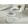 home collective Couchtisch 2er Set Rund Beistelltisch Loft Design 2 in 1 Verschachtelung Kratzfeste Oberfläche, Wohnzimmer | 53cm und 43cm Breite Weiß Marmor Optik mit Weißen Beinen