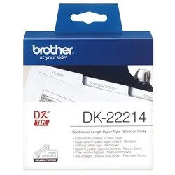 Brother QL Etiketten Authentisch DK-22214 DK22214 Selbsthaftend Schwarz auf Weiß 12 x 12 mm