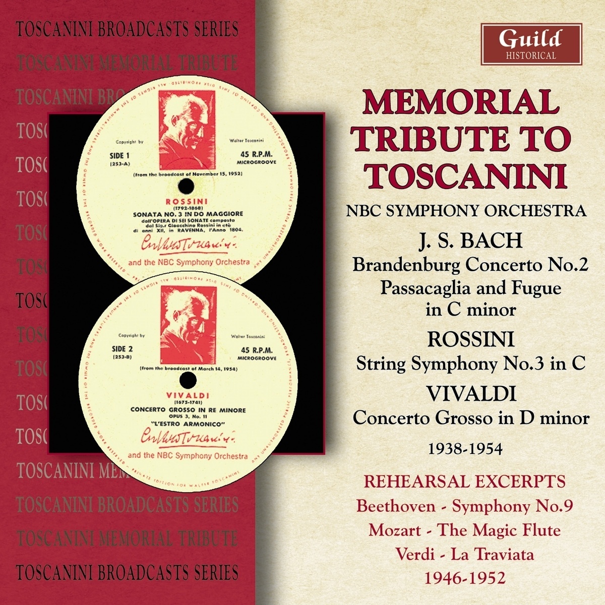 Memorial Tribute To Toscanini - Arturo Toscanini  NBC Symphony Orchestra. (CD)