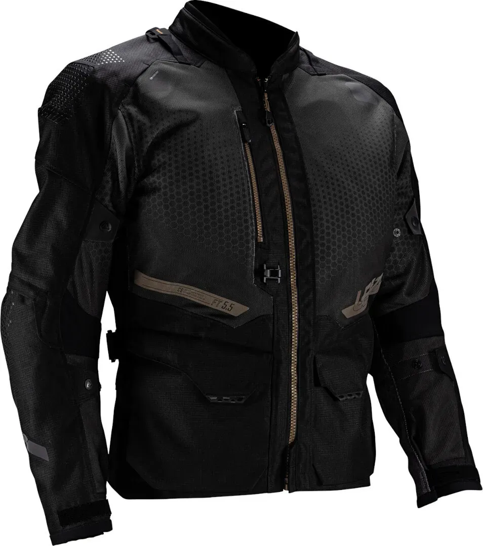 Leatt ADV Flowtour 5.5 wasserdichte Motorrad Textiljacke, schwarz, Größe 5XL für Männer
