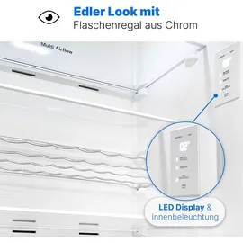 Bomann VS 7345 Kühlschrank (322 l, 1720 mm hoch, Weiß)