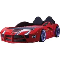 Rennwagen Auto Bett Matratze Kinderbett Autobett Kinderzimmer Möbel LED - Rot