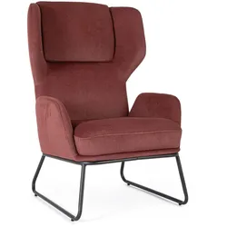Sessel Ophelia aus Stoff, Rost
