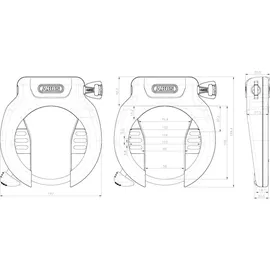 ABUS AMPARO 4750S NR Schwarz Rahmenschloss