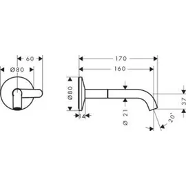 Hansgrohe One Waschtischarmatur Auslauf Brushed Brass