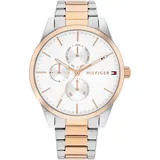 Tommy Hilfiger Multifunktionsuhr TOMMY HILFIGER "CAMILLE", gold (edelstahlfarben, roségoldfarben), Armbanduhren, Damen, Quarzuhr, Armbanduhr, Damenuhr, Edelstahlarmband, analog