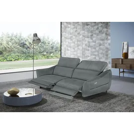 Egoitaliano "Dafne, elegantes Designsofa mit hohem Sitzkomfort", mit und ohne elektrischer Relaxfunktion, Kopfteile manuell verstellbar grau