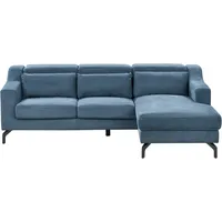Ecksofa 4-Sitzer GLOSLI Stoff Marineblau linksseitig