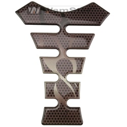 Tankpad Black/Silver CarbonTankschutz 140mm x 180mm Polymer 3D