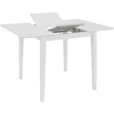 vidaXL Esstisch Weiß (80-120)x80x74 cm MDF