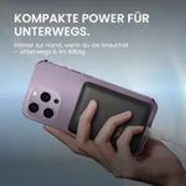 Viesta Viesta® Mini Powerbank 9.000 mAh Schwarz – 22,5 W Schnellladen, Pd 20w, USB-C Ein-/ausgang, Usb-a Ausgang, Led-anzeige – kompakt für unterwegs