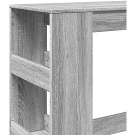 vidaXL Bartisch mit Regal 90 x 40 x 103,5 cm Grau Sonoma