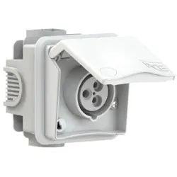 PCE 883-9v CEE-Unterputzsteckdose inkl. UP-Dose Design 16A 3p 9h IP44 (wei?) 8839v