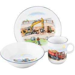 Kindergeschirr-Set SELTMANN WEIDEN "Compact", bunt, 3 tlg., Porzellan, Geschirr-Sets, schlicht und dezent, Made in Germany, 3 Teile, für 1 Person