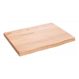 vidaXL Waschtischplatte Hellbraun 40x30x2 cm Massivholz Behandelt