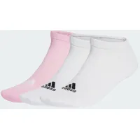 Adidas Unisex Cushioned Low-Cut Socks 3 Pairs, White/White/True Pink, 40-42