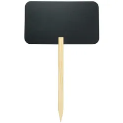 Securit® Silhouette Rechteck Kreidetafel – Mit Holzständer mit Spitze & Kreidemarker