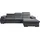 werk2 Ecksofa Cosmo Polyester L-Form 2-Sitzer Dunkelgrau