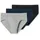 SCHIESSER Minislip unifarben blau/grau/schwarz XXL 3er Pack