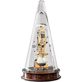 HERMLE Tischuhr mit Verglasung, Nussbaum, Ø 18cm x 35cm