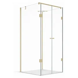 Buylando Emma U-Duschkabine rechts 75 x 180 cm Weiß/Glas 75x90x75x180