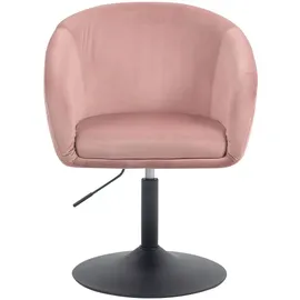Svita Loungesessel Jamaika Samt 59 x 95 x 59 cm Altrosa höhenverstellbar