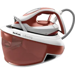 TEFAL Dampfbügelstation "Express Power, 6,3 Bar Druck, 1,8 L Wassertank, Kalk-Kollektor", orange (terrakotta, weiß), Dampfbügelstationen, 420 g/Min. extra Dampfstoß, ideal für alle Textilien, SV8110