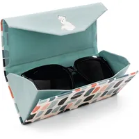NICI Brillenetui Polarfuchs Vanja faltbares PU Hard Case 16x6,5x6,5cm blau - Etui Brille, Brillenbox Stabiles Hardcase, Praktische Brillentasche für Kinder und Erwachsene