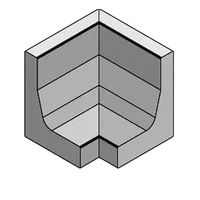 Kann Winkelstein 40 x 40 x 30 cm grau