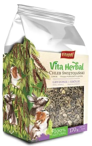 VITAPOL Vita Herbal Johannisbrot für Nager und Kaninchen 170 g