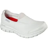 SKECHERS Sure Track Schuh für das Gesundheitswesen, White Leather, 36 EU - 36 EU