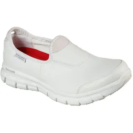 SKECHERS Sure Track Schuh für das Gesundheitswesen, White Leather, 36 EU - 36 EU