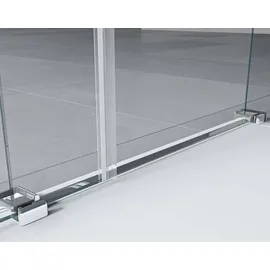 SoGood doporro U-form Duschkabine 80x130x195cm Duschabtrennung mit Schiebetür Esg-sicherheitsglas Klarglas 4-punktbefestigung inkl. beidseitiger Easy-Cle... - Transparent