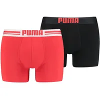 Puma Placed Logo Boxer schwarz/rot M 2er Pack