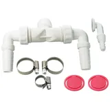 tecuro - Waschgeräte Doppelanschluss Ø 32/40/50 Mm, Für Trockner Und Waschmaschine - Robuster Kunststoff, Einfache Installation